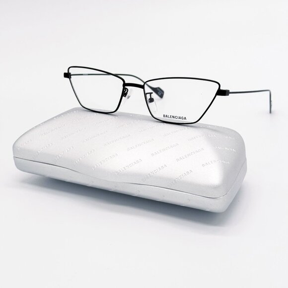 NEW BALENCIAGA EYEGLASSES BB0091O 001 CAT EYE BLACK WOMEN EYEWEAR BALENCIAGA - Picture 2 of 9